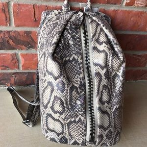 NWT Aimee Kestenberg snake print backpack
